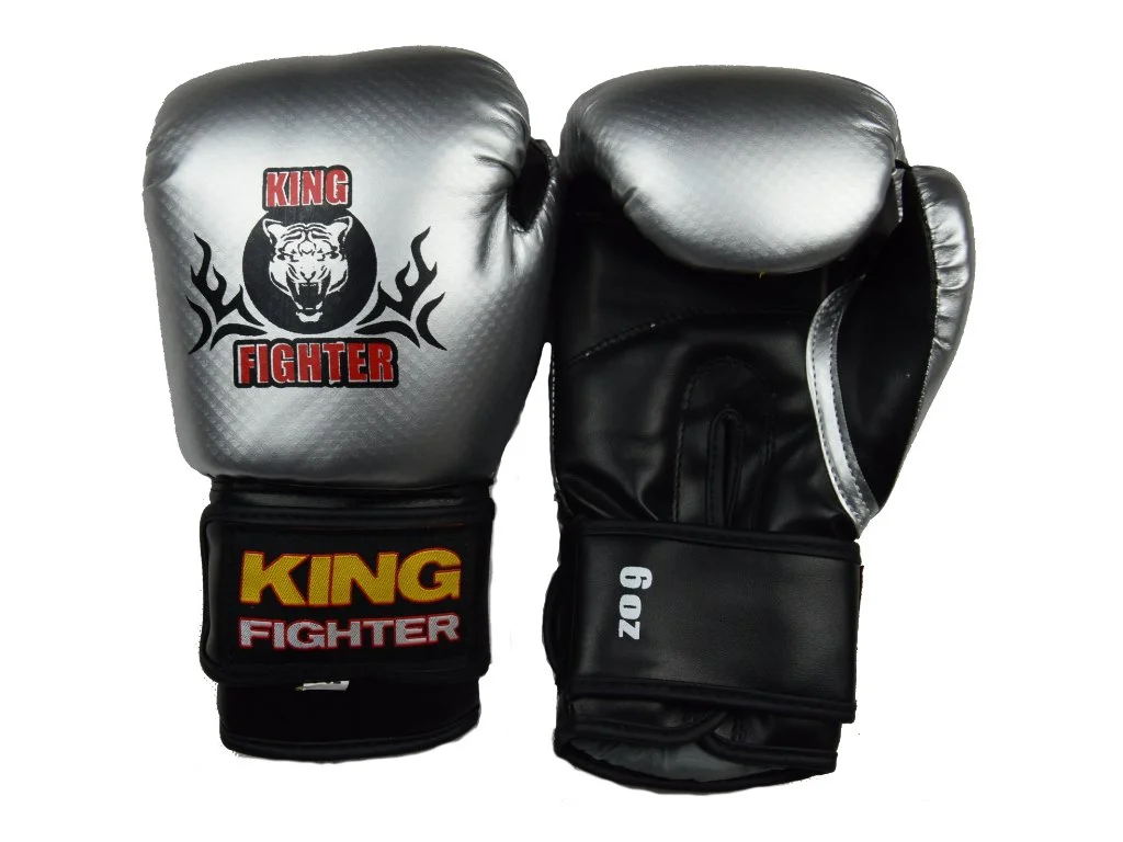 Kids Boxing Gloves Carbon Silver